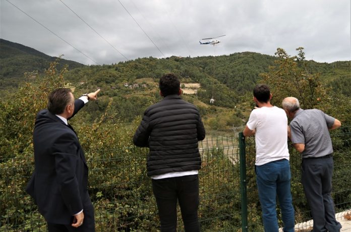 Yüksek gerilim hatlarına