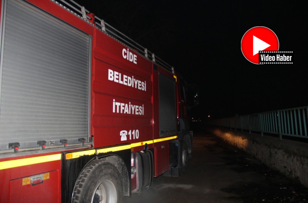 Cide’de korkutan yangın