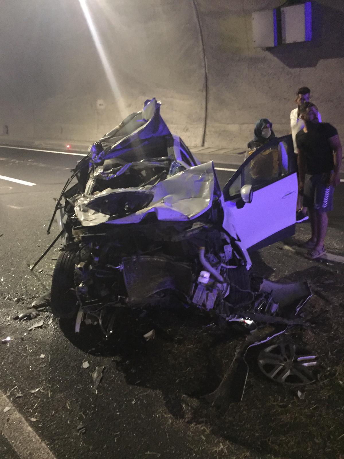 Tünelde  korkunç kaza