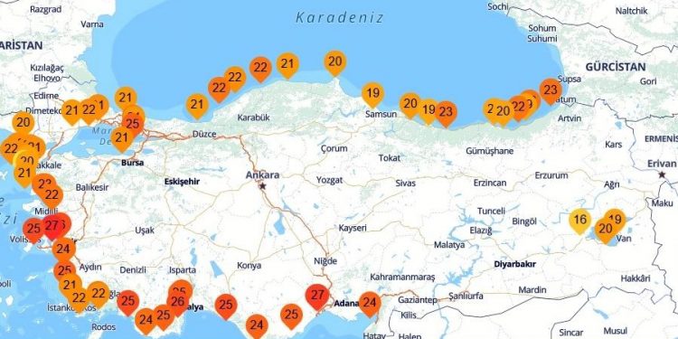 Deniz suyu sıcaklığında Ege’yle yarışa devam