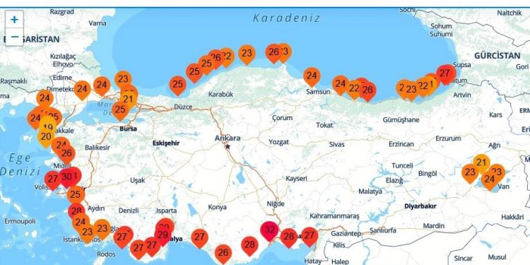 Aşırı sıcaklar deniz suyu sıcaklığını 5 derece artırdı