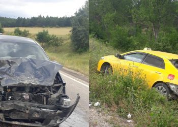 Taksi ile otomobil çarpıştı: 3 yaralı