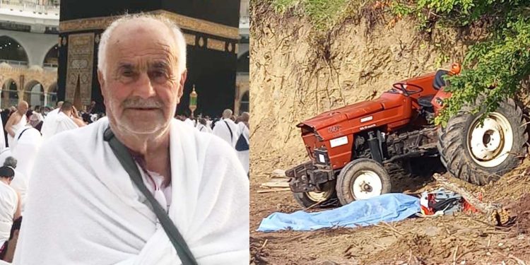 Şarampole devrilen traktörün sürücüsü yaşamını yitirdi