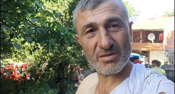 4 yaşındaki oğlunu alevlerin arasından kurtardı