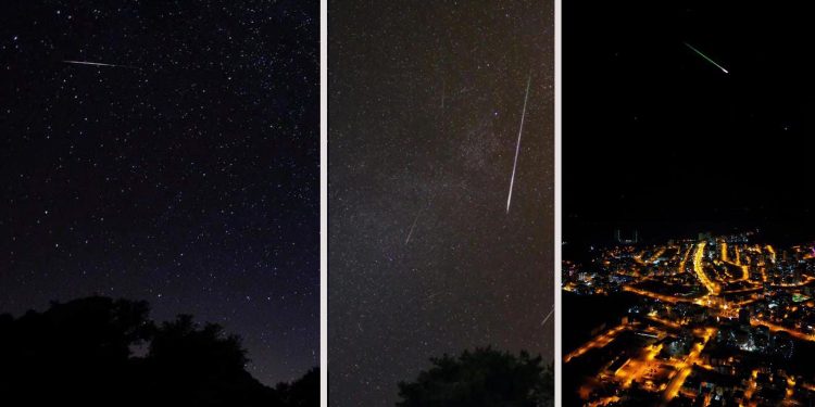 Dron ile çekilen meteor yağmuru görüntüsü mest etti