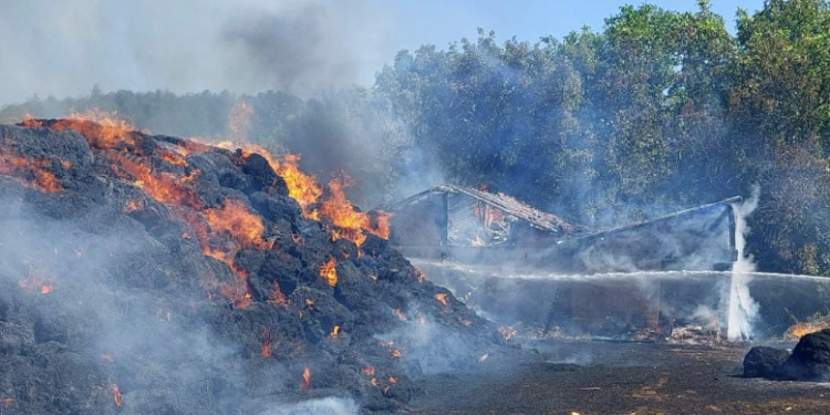 Araç‘ta samanlık yangını