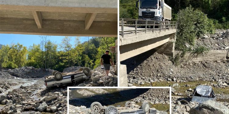 Köprüden düşen otomobildeki 2 kişi yaralandı