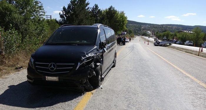 Vidinlioğlu trafik kazası geçirdi