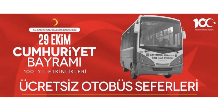 Etkinliklere ücretsiz otobüs seferi