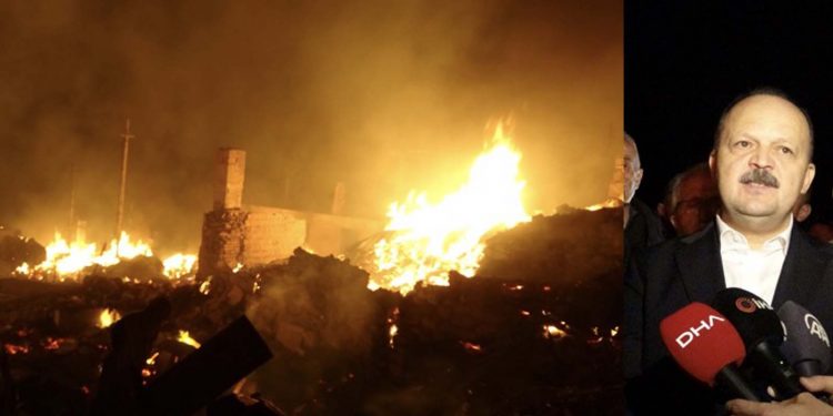 Tosya’da yangın afeti