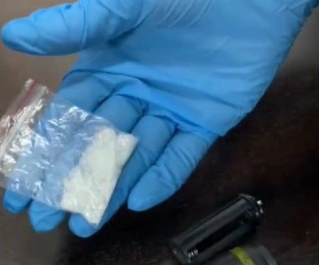 Uyuşturucuyu el fenerine zulaladı, polisin dikkatinden kaçmadı