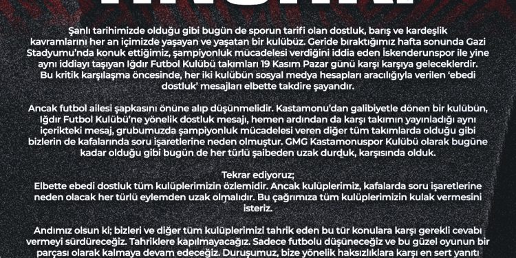 GMG KSK Yönetimi’nden sert uyarı