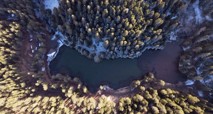 Yeşil Göl dronla görüntülendi