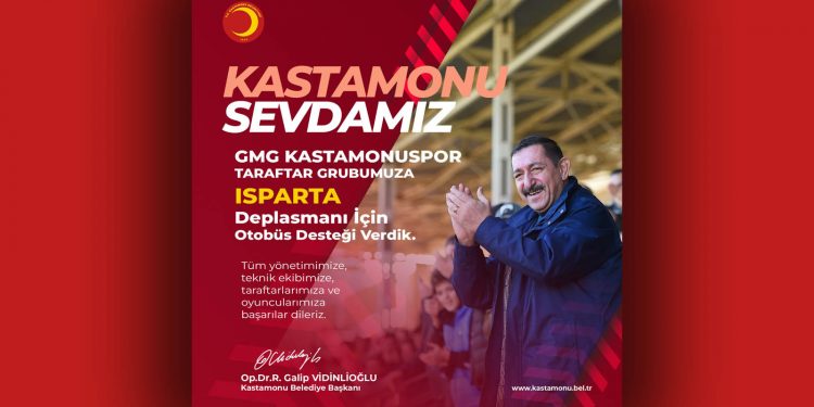 Başkan Vidinlioğlu’ndan Isparta deplasmanına otobüs desteği