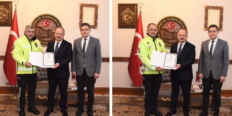 Hızır polislere Vali’den başarı belgesi