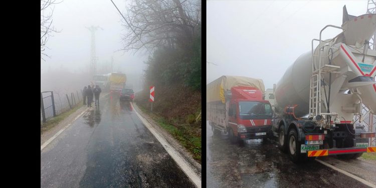 Yoğun sis kazayı beraberinde getirdi