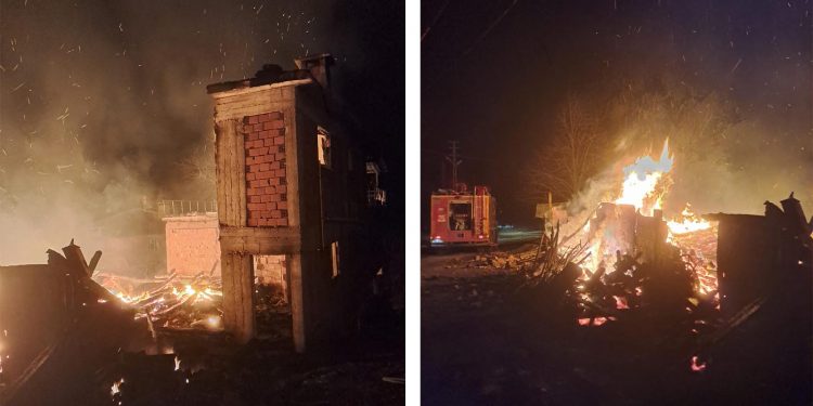 Buzdolabı patladı, iki ev yandı