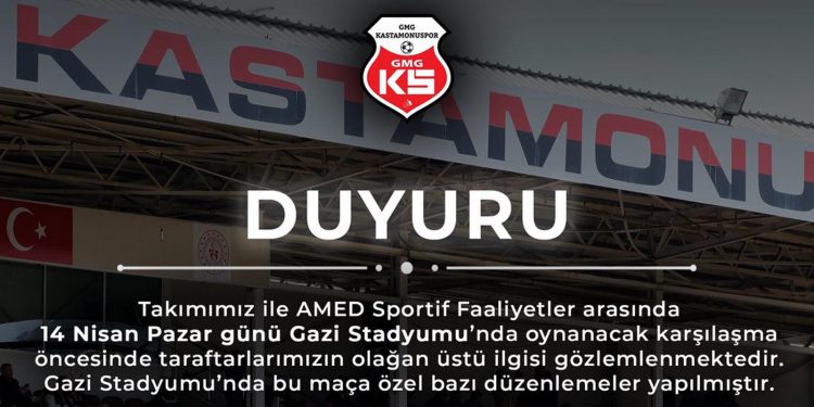 GMG Kastamonuspor yönetiminden duyuru