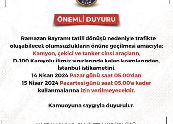 Sürücülere uyarı