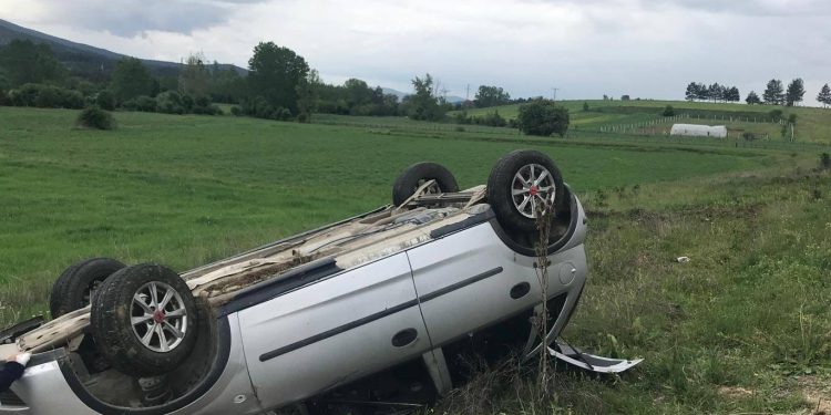 Başıboş köpekler otomobil devirdi!