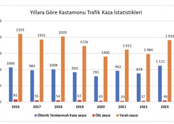 Geçen yıl trafiğe 46 kurban verdik
