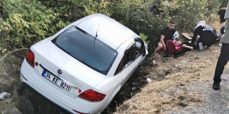 Çeşmeden su alırlarken otomobilin çarptığı 2 kişi yaralandı