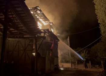 Köyde çıkan yangında 2 ev küle döndü