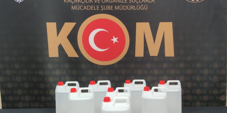 40 litre etil alkol ele geçirildi