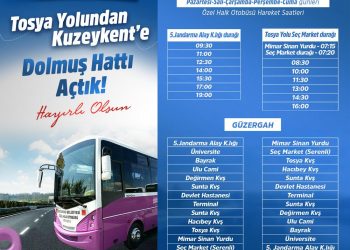 Tosya Yolu’ndan Kuzeykent’e direkt otobüs hattı seferi başlıyor