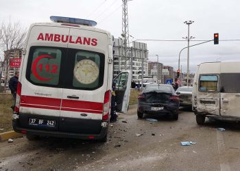 Hacıbey kavşağında kaza