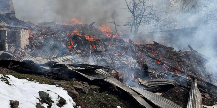 Taşköprü’de yangın